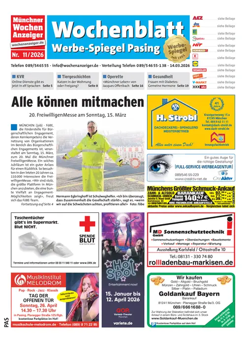 Wochenblatt - Werbe-Spiegel Pasing Cover
